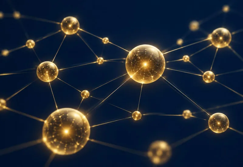 Connected AI agent nodes forming an intelligent system